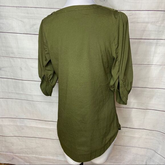 41 Hawthorn Stitch Fix olive popover small - Picture 5 of 8